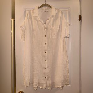 Button Up T-shirt Dress
